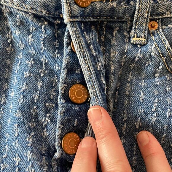 BDG Urban Outfitters Women's Stretch Denim Mini Skirt Blue Medium - Picture 3 of 9